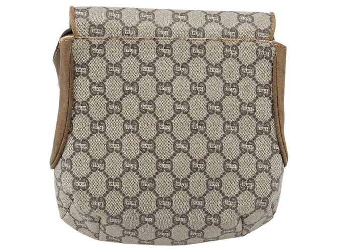 Borsa a tracolla GUCCI GG Plus Supreme PVC Beige Oro Auth 180728 D'oro - vista 2