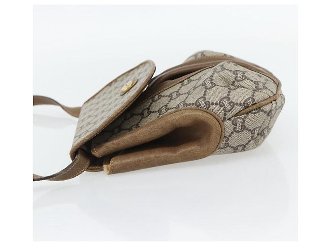 Borsa a tracolla GUCCI GG Plus Supreme PVC Beige Oro Auth 180728 D'oro - vista 3