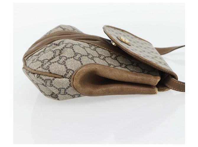 Borsa a tracolla GUCCI GG Plus Supreme PVC Beige Oro Auth 180728 D'oro - vista 4