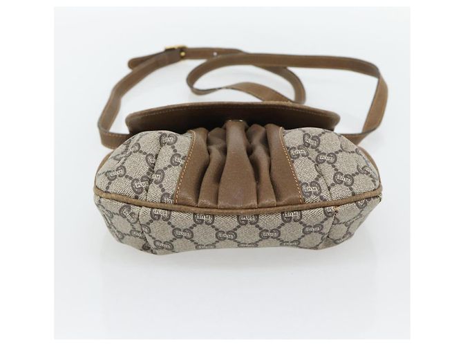 Borsa a tracolla GUCCI GG Plus Supreme PVC Beige Oro Auth 180728 D'oro - vista 5