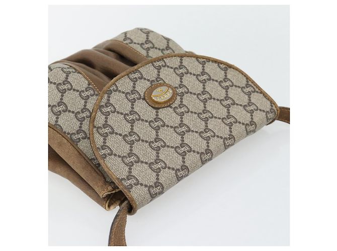 Borsa a tracolla GUCCI GG Plus Supreme PVC Beige Oro Auth 180728 D'oro - vista 6
