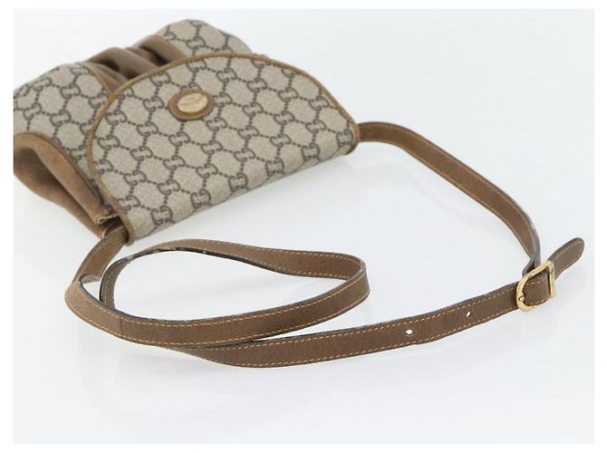 Borsa a tracolla GUCCI GG Plus Supreme PVC Beige Oro Auth 180728 D'oro - vista 7