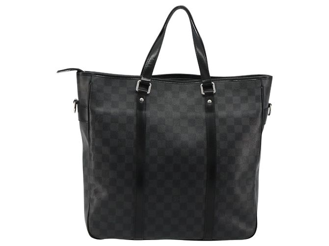 LOUIS VUITTON Borsa a tracolla Damier Graphite Tadao PM 2way N41259 LV Auth bs35171 Damier ebene - vista 2