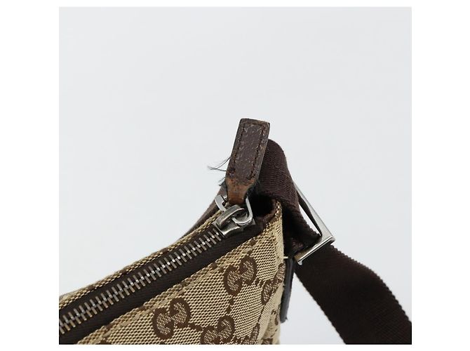 Borsa a Spalla GUCCI GG Canvas Beige Argento 114273 Auth BA12651 - vista 10