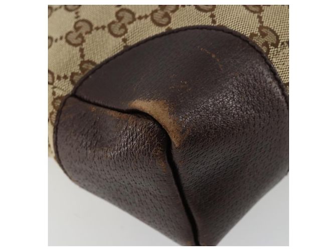 Borsa a Spalla GUCCI GG Canvas Beige Argento 114273 Auth BA12651 - vista 14