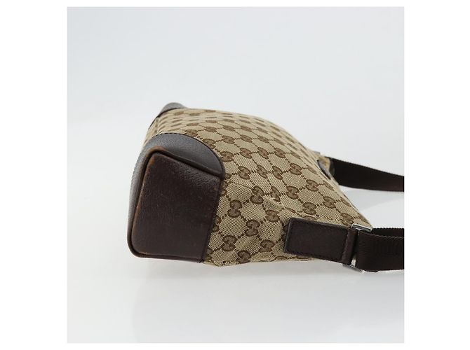 Borsa a Spalla GUCCI GG Canvas Beige Argento 114273 Auth BA12651 - vista 3