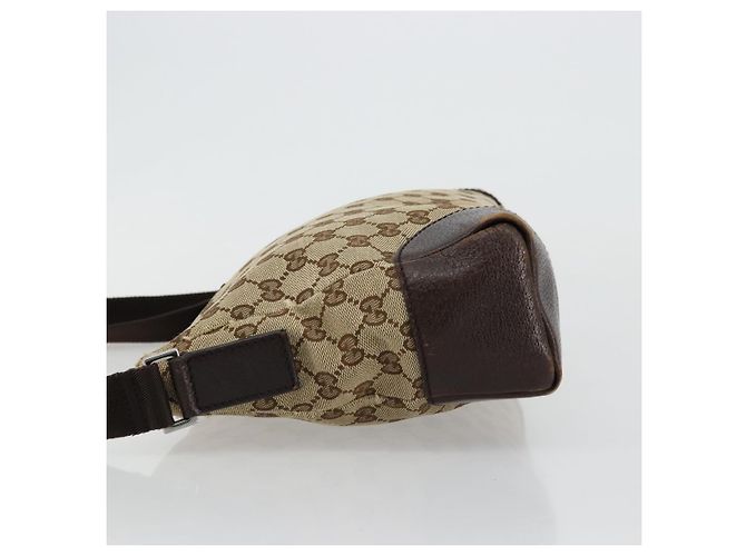 Borsa a Spalla GUCCI GG Canvas Beige Argento 114273 Auth BA12651 - vista 4