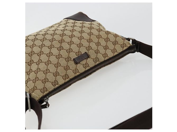 Borsa a Spalla GUCCI GG Canvas Beige Argento 114273 Auth BA12651 - vista 6