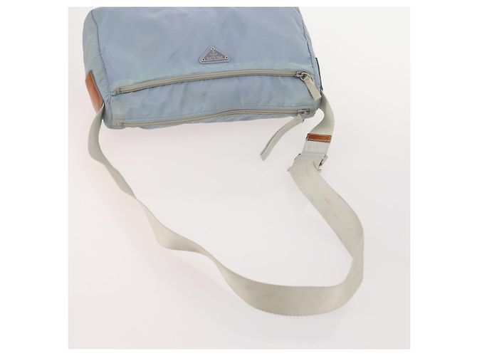 Borsa a Spalla PRADA Nylon 5 Set Black Light Blue Navy Auth 178839 Nero Blu navy Blu chiaro - vista 14