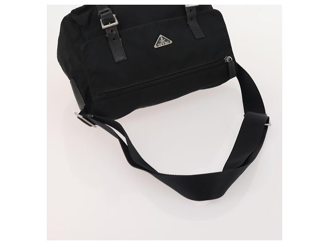 Borsa a Spalla PRADA Nylon 5 Set Black Light Blue Navy Auth 178839 Nero Blu navy Blu chiaro - vista 19