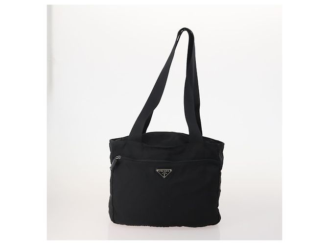 Borsa a Spalla PRADA Nylon 5 Set Black Light Blue Navy Auth 178839 Nero Blu navy Blu chiaro - vista 2