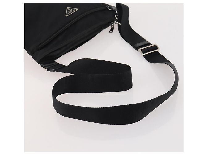 Borsa a Spalla PRADA Nylon 5 Set Black Light Blue Navy Auth 178839 Nero Blu navy Blu chiaro - vista 24