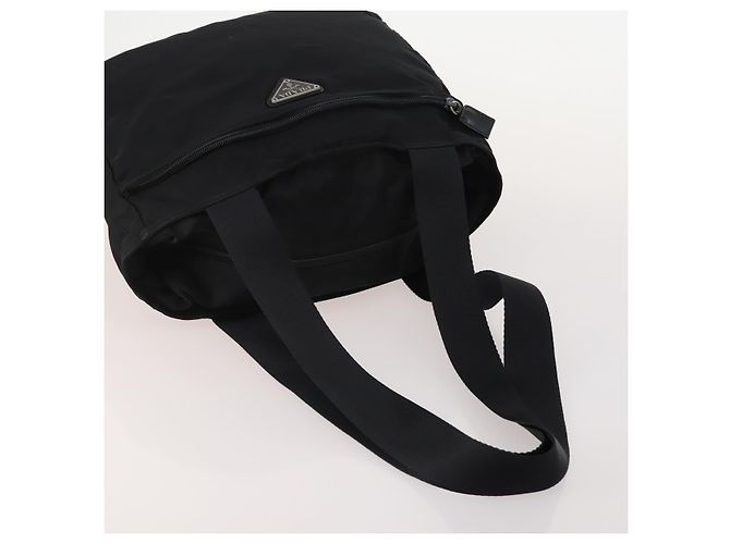 Borsa a Spalla PRADA Nylon 5 Set Black Light Blue Navy Auth 178839 Nero Blu navy Blu chiaro - vista 4