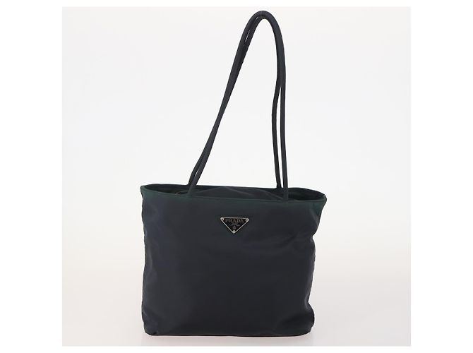 Borsa a Spalla PRADA Nylon 5 Set Black Light Blue Navy Auth 178839 Nero Blu navy Blu chiaro - vista 7