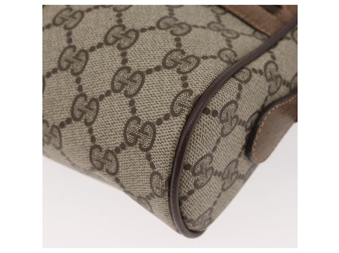 Borsa GUCCI GG Supreme Web Sherry Line PVC Beige Oro 67 02 004 Auth 181214 D'oro - vista 15