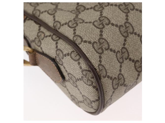 Borsa GUCCI GG Supreme Web Sherry Line PVC Beige Oro 67 02 004 Auth 181214 D'oro - vista 16