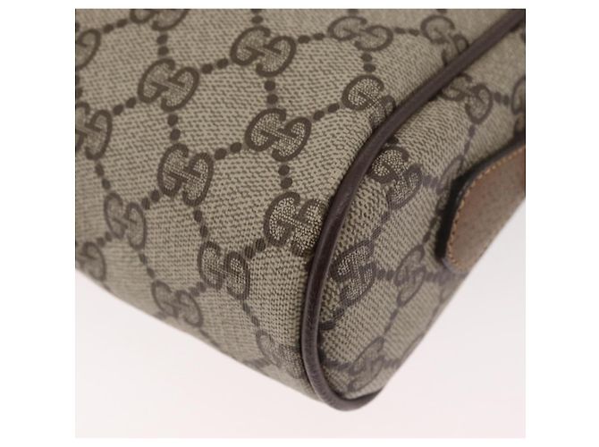 Borsa GUCCI GG Supreme Web Sherry Line PVC Beige Oro 67 02 004 Auth 181214 D'oro - vista 17