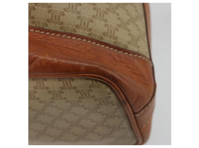 Céline Borsa a Spalla CELINE in Tela Macadam PVC Beige Oro Auth 165262 D'oro - vista 16