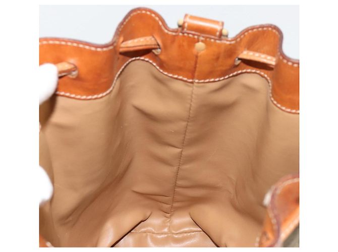 Céline Borsa a Spalla CELINE in Tela Macadam PVC Beige Oro Auth 165262 D'oro - vista 21