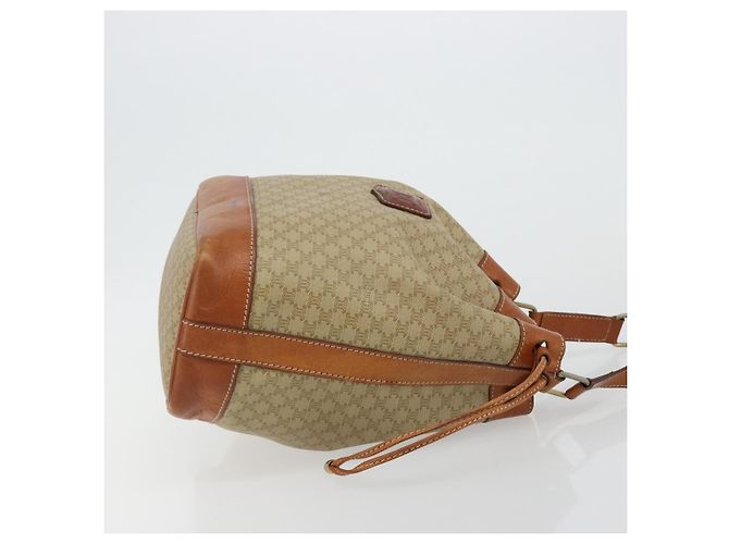 Céline Borsa a Spalla CELINE in Tela Macadam PVC Beige Oro Auth 165262 D'oro - vista 3