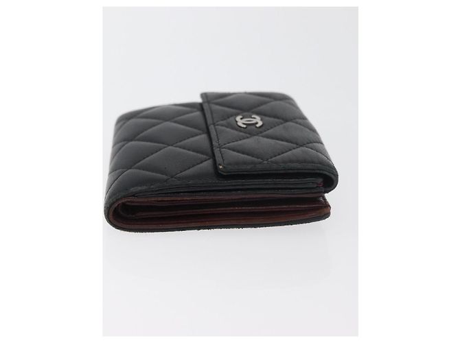 Portafoglio CHANEL in Pelle 2 Set Nero CC Autentico BA12679 - vista 13