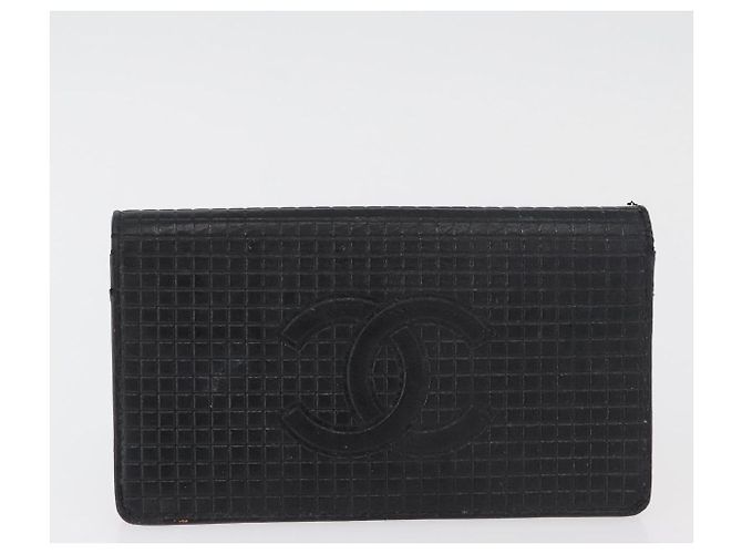 Portafoglio CHANEL in Pelle 2 Set Nero CC Autentico BA12679 - vista 2