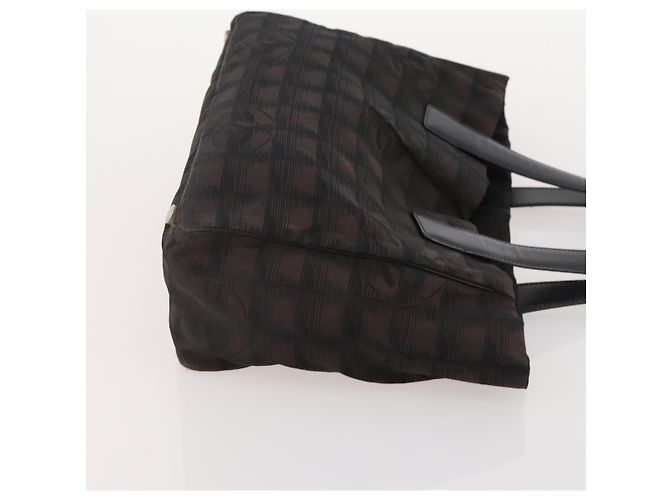 CHANEL Nuova linea di borsa Tote in nylon 3 Set Nero Beige CC Auth BA12659 - vista 11