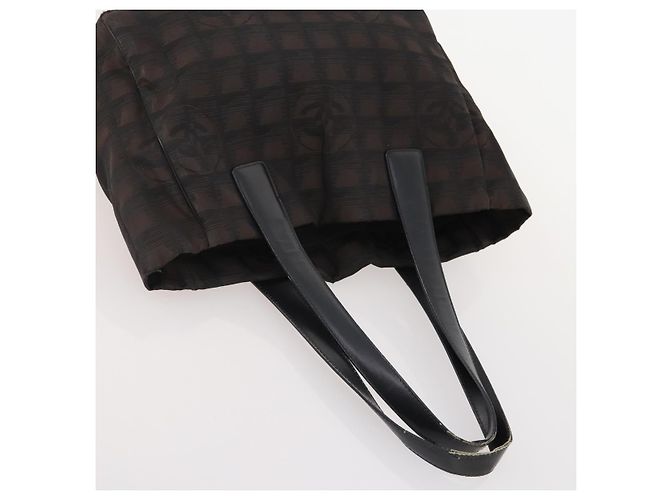 CHANEL Nuova linea di borsa Tote in nylon 3 Set Nero Beige CC Auth BA12659 - vista 12