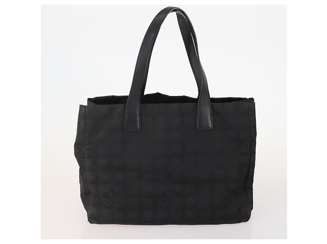 CHANEL Nuova linea di borsa Tote in nylon 3 Set Nero Beige CC Auth BA12659 - vista 2