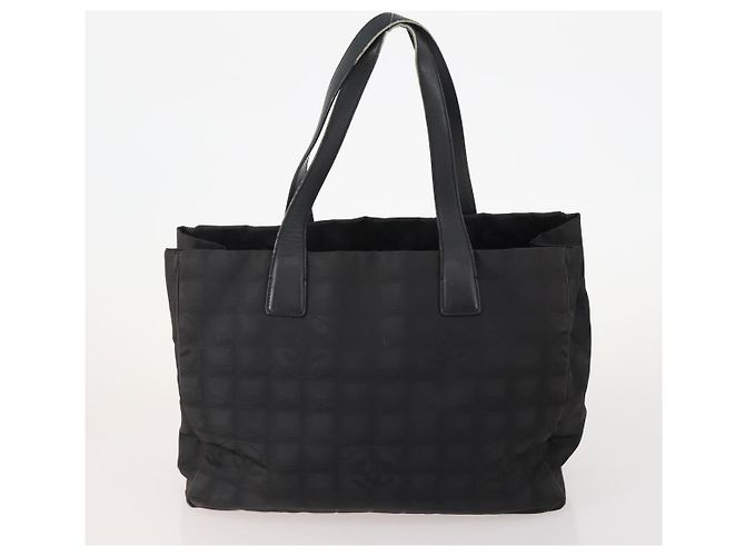 CHANEL Nuova linea di borsa Tote in nylon 3 Set Nero Beige CC Auth BA12659 - vista 3
