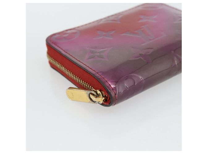 LOUIS VUITTON Vernis Valentine Limited Zippy Coin Purse Rot M90523 Auth 181236A - Ansicht 14