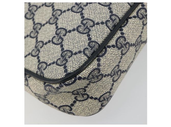 Sac à bandoulière GUCCI GG Supreme en PVC Bleu Marine Or 97 02 068 Auth 181211 Doré - vue 15
