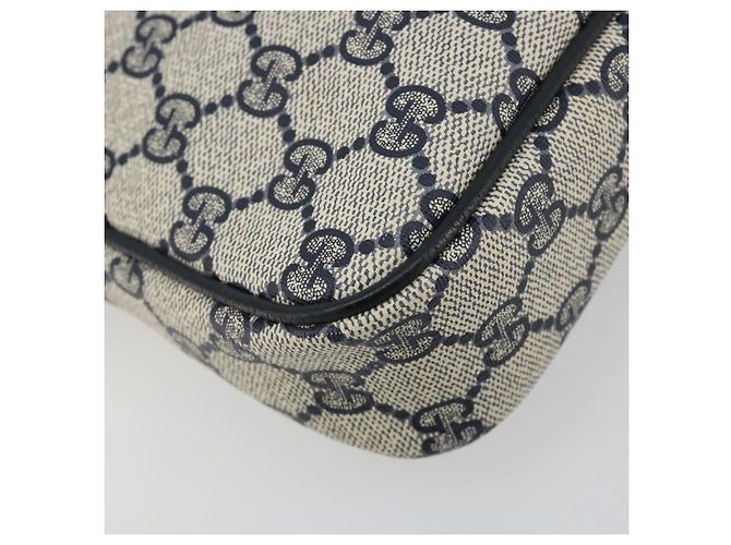 Sac à bandoulière GUCCI GG Supreme en PVC Bleu Marine Or 97 02 068 Auth 181211 Doré - vue 17