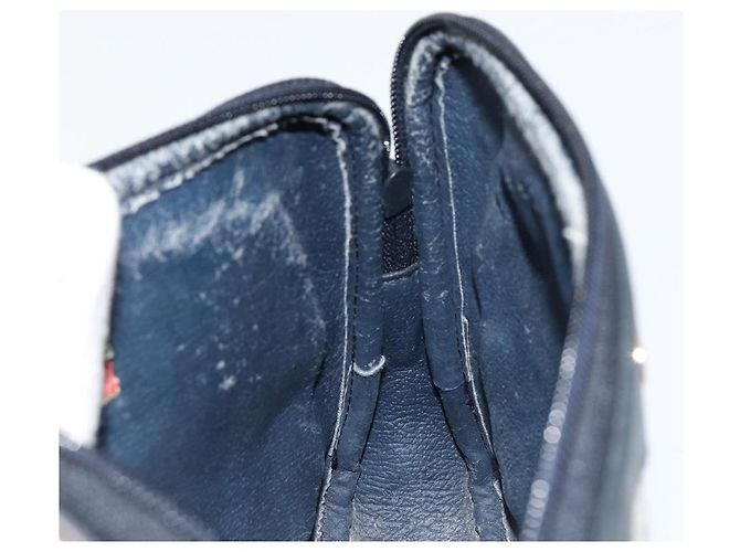 Sac à bandoulière GUCCI GG Supreme en PVC Bleu Marine Or 97 02 068 Auth 181211 Doré - vue 19