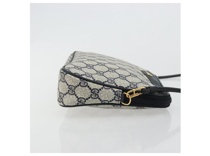 Sac à bandoulière GUCCI GG Supreme en PVC Bleu Marine Or 97 02 068 Auth 181211 Doré - vue 3