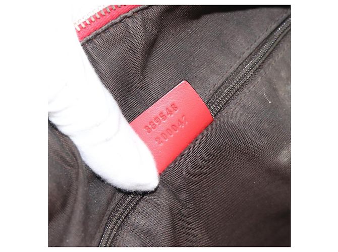 Bamboo Borsa GUCCI GG Canvas Guccissima bambù Pelle Rossa Oro 339548 Auth bs35296 Rosso D'oro - vista 12