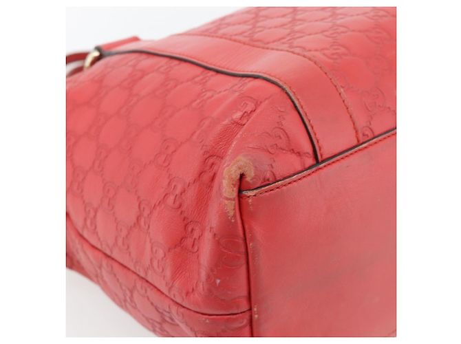Bamboo Borsa GUCCI GG Canvas Guccissima bambù Pelle Rossa Oro 339548 Auth bs35296 Rosso D'oro - vista 14