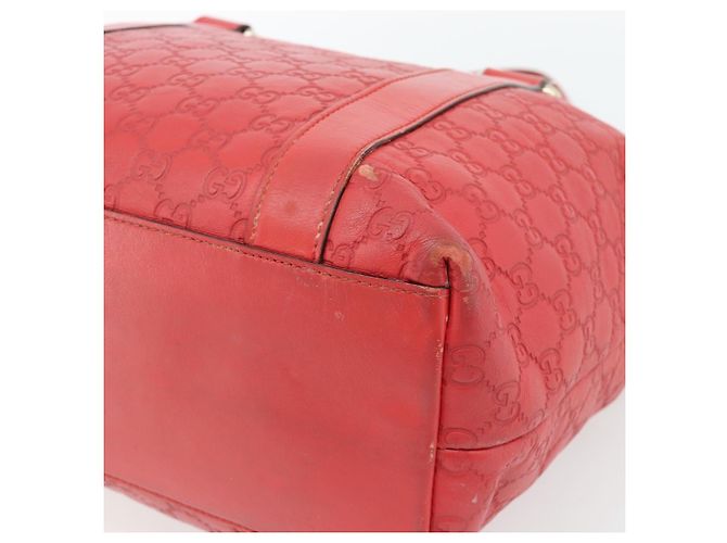 Bamboo Borsa GUCCI GG Canvas Guccissima bambù Pelle Rossa Oro 339548 Auth bs35296 Rosso D'oro - vista 15