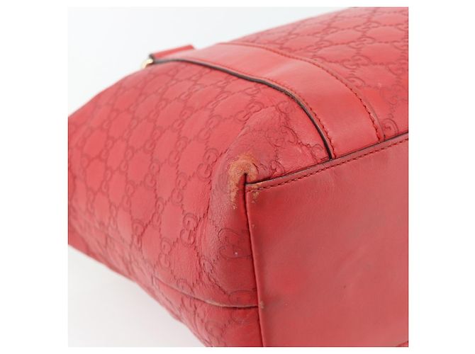 Bamboo Borsa GUCCI GG Canvas Guccissima bambù Pelle Rossa Oro 339548 Auth bs35296 Rosso D'oro - vista 16