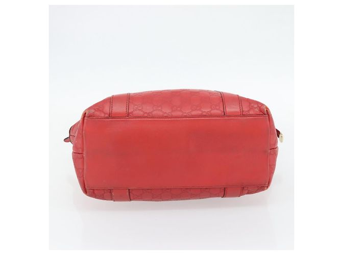 Bamboo Borsa GUCCI GG Canvas Guccissima bambù Pelle Rossa Oro 339548 Auth bs35296 Rosso D'oro - vista 5