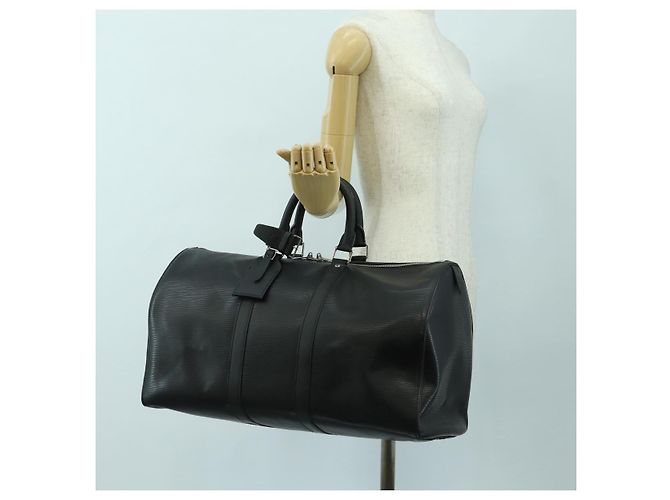 LOUIS VUITTON Epi Keepall 45 Boston Bag Black M42972 LV Auth 179740V Nero - vista 24