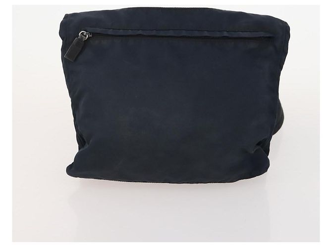 Borsa a Spalla PRADA Nylon e Pelle 5 Set Nero Blu Navy Marrone Auth bs35225 - vista 18