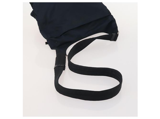 Borsa a Spalla PRADA Nylon e Pelle 5 Set Nero Blu Navy Marrone Auth bs35225 - vista 19