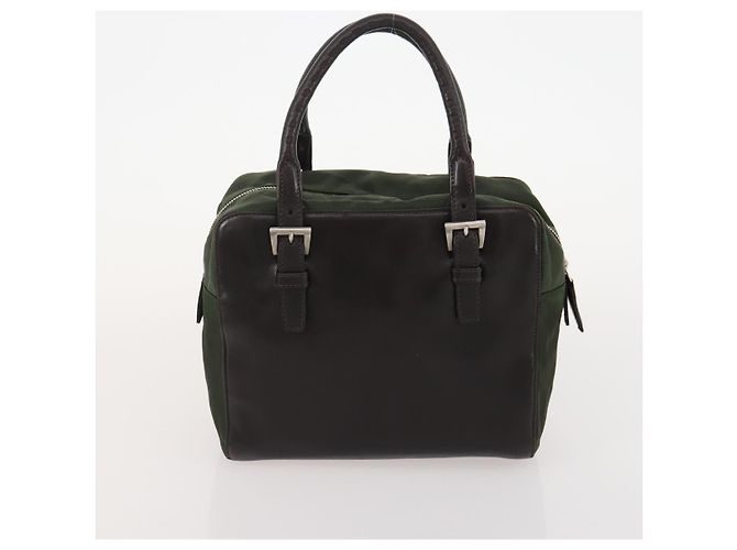 Borsa a Spalla PRADA Nylon e Pelle 5 Set Nero Blu Navy Marrone Auth bs35225 - vista 23