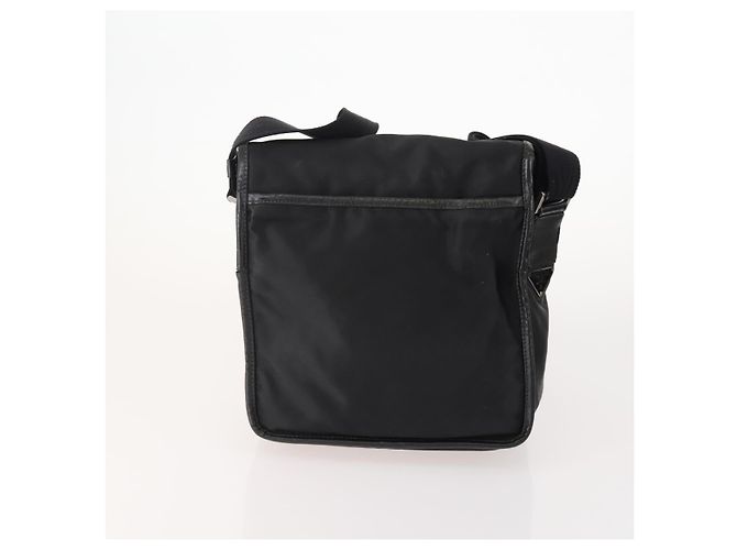 Borsa a Spalla PRADA Nylon e Pelle 5 Set Nero Blu Navy Marrone Auth bs35225 - vista 3