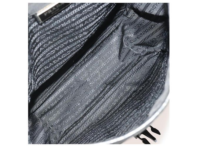 Borsa a Spalla PRADA Nylon e Pelle 5 Set Nero Blu Navy Marrone Auth bs35225 - vista 6