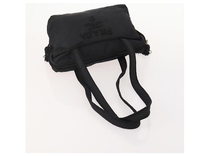 Borsa a Spalla PRADA Nylon e Pelle 5 Set Nero Blu Navy Marrone Auth bs35225 - vista 9