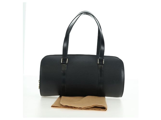 Borsa LOUIS VUITTON Epi Soufflot Nera M52222 LV Auth am11627V Nero - vista 12