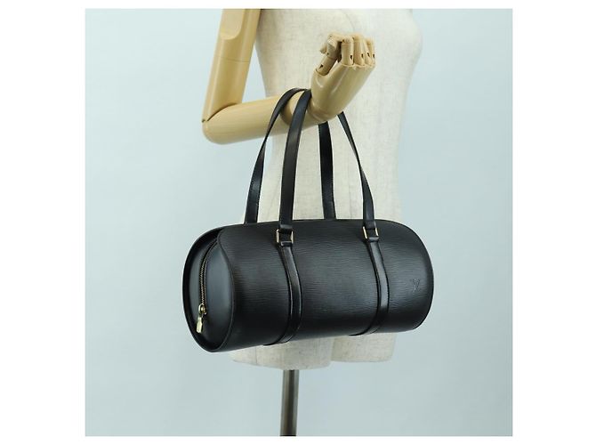Borsa LOUIS VUITTON Epi Soufflot Nera M52222 LV Auth am11627V Nero - vista 22