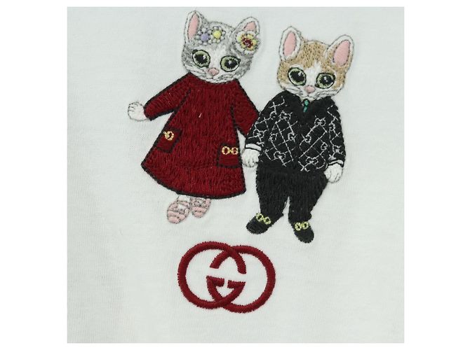 Camiseta GUCCI Colaboración Higuchi Yuko Algodón Blanco Auth 181160M - vista 4